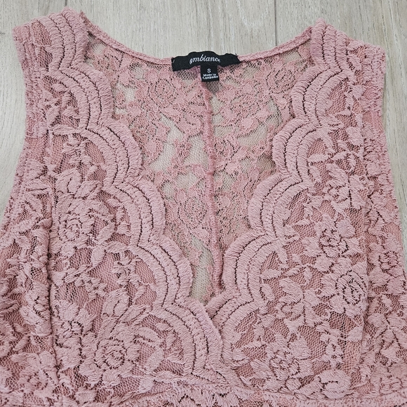NWOT Ambiance Bodysuit, Size S, Dusty Pink - Picture 2 of 11